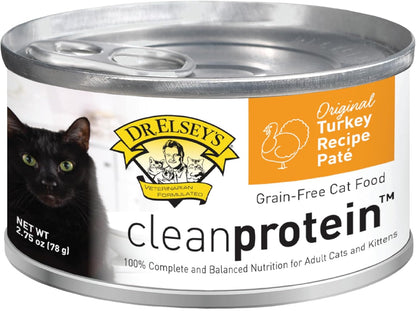 Dr. Elsey's cleanprotein Original Turkey Recipe Wet Cat Food, 2.75 oz Can (Pack of 24)
