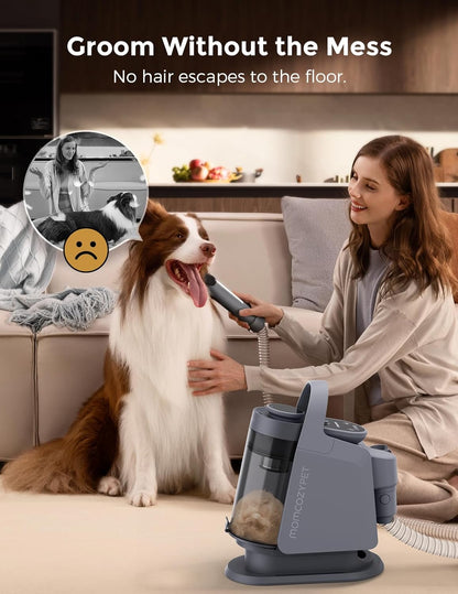 Dog Grooming Kit, FurEase Dog Grooming Vacuum with Dog Clippers for Grooming, 13000Pa Powerful Pet Grooming Vacuum with 5 Pet Grooming Tools, 2.6L Dust Cup, Dog Vacuum for Shedding Grooming