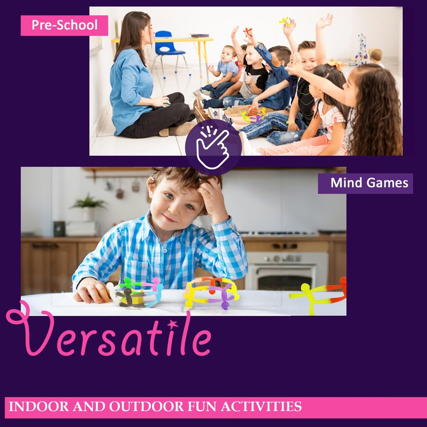 MAGMEN Magnetic Fidget Toys 5-Pack - Travel Entertainment for Kids Ages 3+ | STEM Sensory Toys for Airplane, Car Trips & Quiet Play.