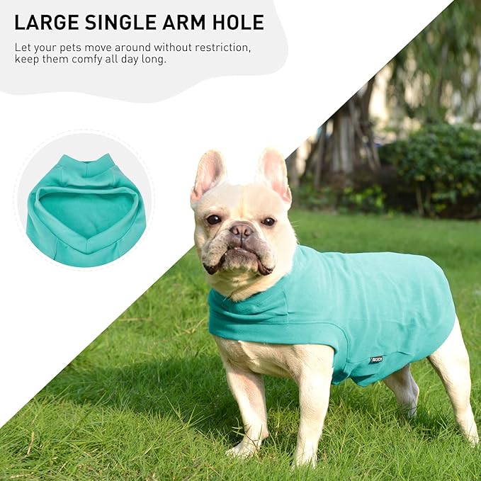 Soft Fleece Dog Sweatshirt - Warm & Comfortable Cat & Dog Sweaters - Stretchy Easy On Hoodie - Small to Medium Sizes - Perfect for Winter & Cold Weather