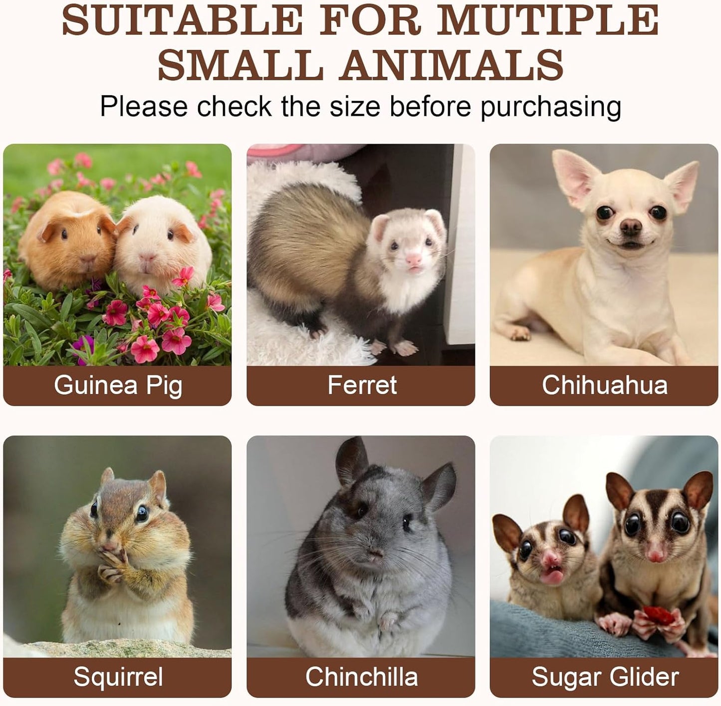 Sugar Gilder Harness and Leash, 3 Pack Small Animal Walking Training Vest Accessories for Hamster Squirrel Rabbit Reptile (Black)