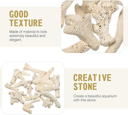 Aquarium Crushed Coral Filter Media, Natural Bio-Ceramic Filtration Material, Reusable for Fish Tank and Pond