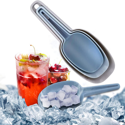 Flour Scoop Set of 3 for Canisters, Ice, Popcorn, Pet Food, Dry Goods, Coffee Beans, Candy - Plastic Scoops 1.7/3.4/5.1 oz