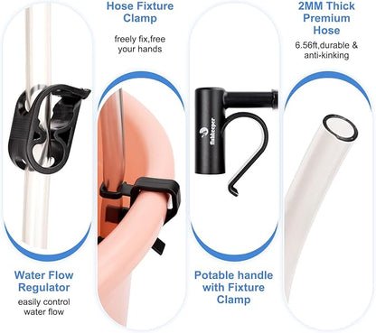 fishkeeper Quick Aquarium Siphon Pump Gravel Cleaner - 256GPH / 80GPH Adjustable Powerful Fish Tank Vacuum Gravel Cleaning Kit for Aquarium Water Changer, Sand Cleaner, Dirt Removal