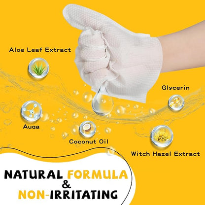 Pet Glove Wipes for Dogs Cats Disposable Dog Wipes Cleaning Deodorizing for Fur Paws and Butt Rinse Free Shampoo Mittens Cat Grooming Bath Wipes 30PCS