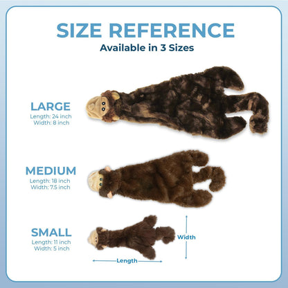 Best Pet Supplies Squeaky Dog Toys with Soft Durable Fabric for Small, Medium and Large Pets Interactive Toy for Indoor Play, Supports Active Biting and Play - Cow, Monkey, Large