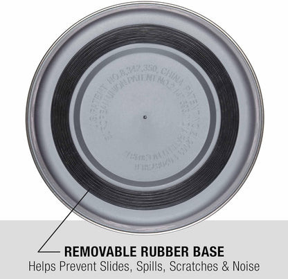 Loving Pets Bella Dog Bowls- Stainless Steel Dog & Cat Bowls - Spill Proof Dog Food Bowl, Cat Bowl, Puppy Essentials & Pet Supplies Great for Home & Travel (Small 10-20 lbs, Blueberry)