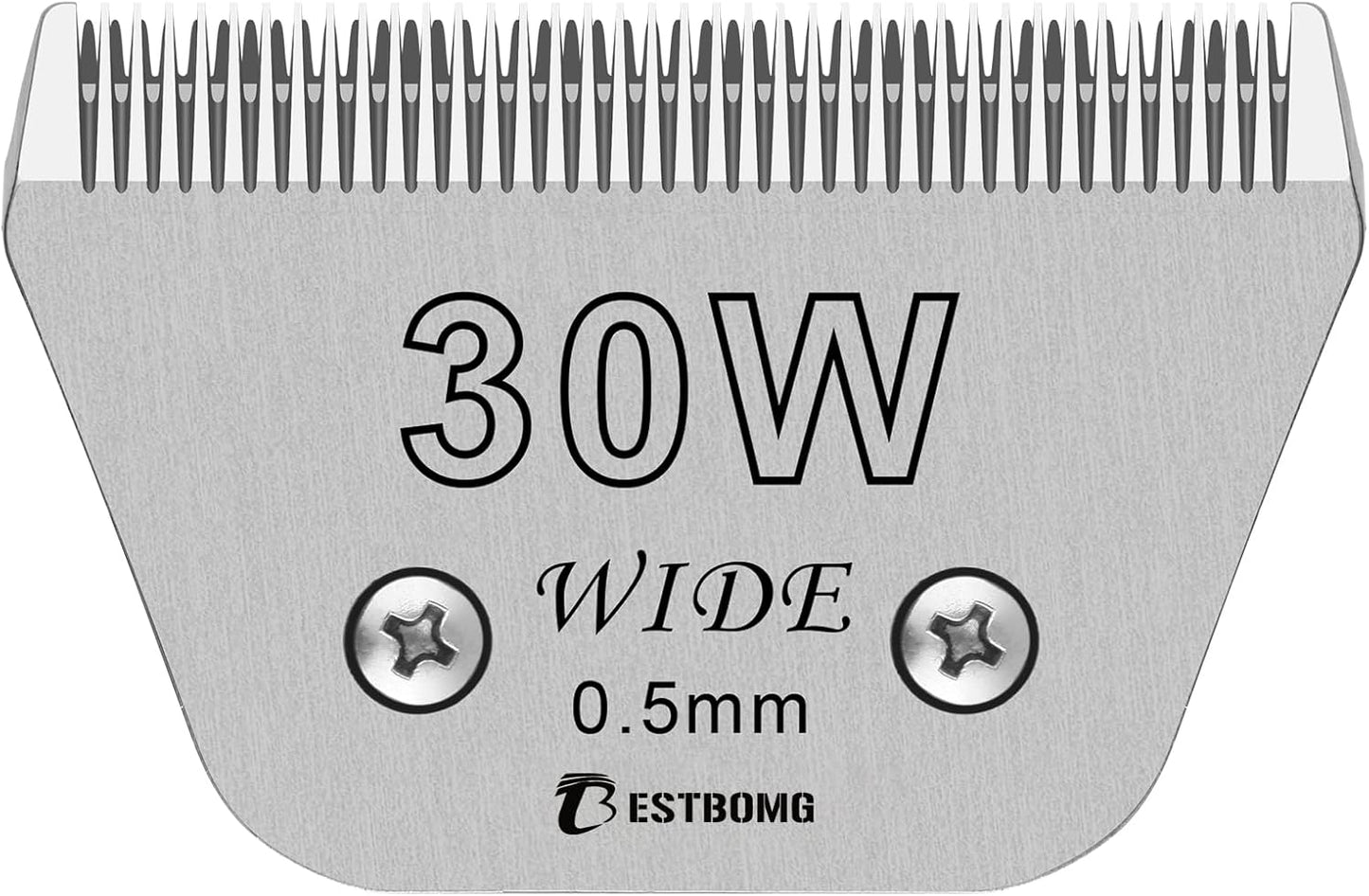Detachable Pet Dog Grooming Blades-Size 30W Dog Grooming Wide Blade,Cutting length 1/100",Compatible with A***s,Oster A5,Wahl km10 Clippers