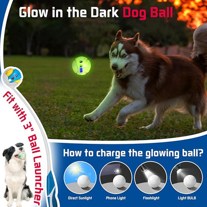 2 Pack Giggle Ball for Dogs, Interactive Dog Toys for Treat Dispensing, Glow Ball Durable Puppy Toys to Keep Them Busy, Multifunctional Dog Toys for Teething/Slow Feeder/IQ Training/Playing