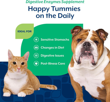NaturVet – Digestive Enzymes for Dogs - Plus Probiotics & Prebiotics | Helps Support Diet Change & A Healthy Digestive Tract | for Dogs & Cats | 8 oz Powder