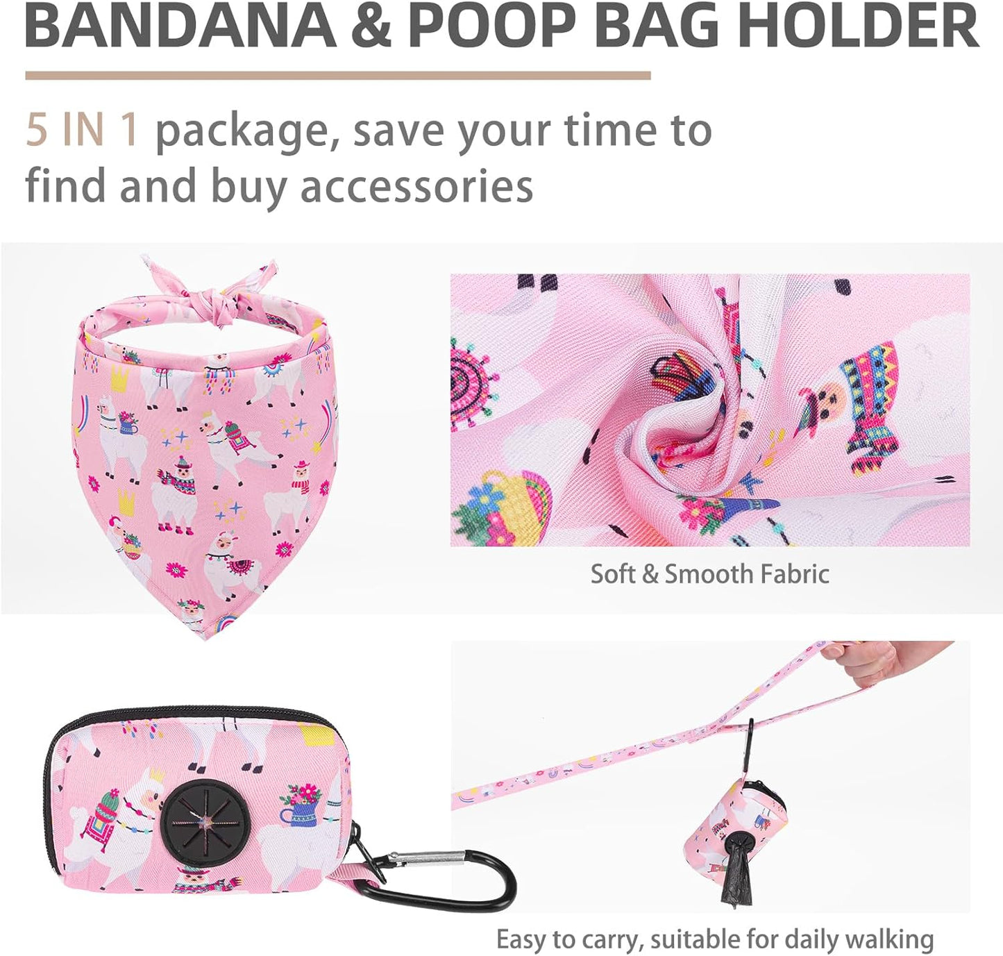 PUPTECK Adjustable Dog Harness Collar and Leash Set, Step in No Pull Pet Harness for Small Medium Dogs Puppy Cats Outdoor Walking, Soft Mesh Padded Reflective Vest Harnesses, Light Pink Alpaca, XXS