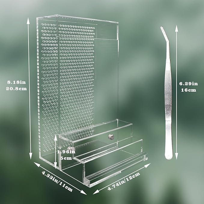 Bearded Dragon Feeder, Chameleon Bug Bowl Kit with Steps, Transparent Acrylic Reptile Large Insect Box, Tank & Aquarium Accessories for Reptile Lizard Gecko Frog - 8.2 × 4.3 × 4.7 Inch