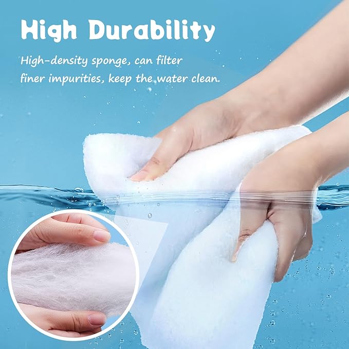 SHIGATSU Aquarium Filter Floss Rolls, Aquarium Filter Sponge for Fish Tank Filter - Aquarium Filter Media for Freshwater or Marine Aquariums（39.4”x5.1”）