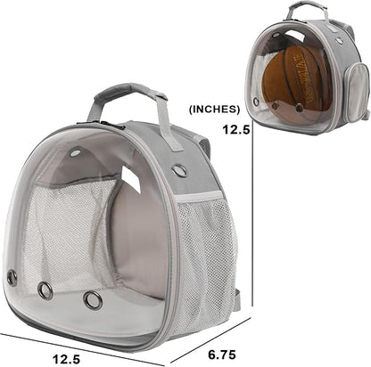 Bearded Dragon Travel Backpack with Harness and Leash Set,Lizard Backpack Travel Carrier,Space Capsule Clear Bubble Window Astronaut Reptile Carrier Backpack for Kids, Airline Approved