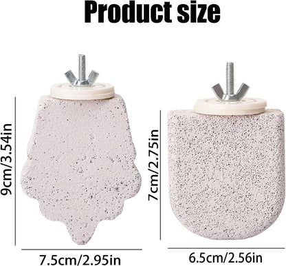 4Pcs Bird Beak Grinding Stone, Bird Perches Calcium Parrot Perch Stand Parrot Teeth Mouth Molar Cage Accessories Platform Paw Grinding Sticks Jumping Stand for Budgie Cockatiel Conure Finch