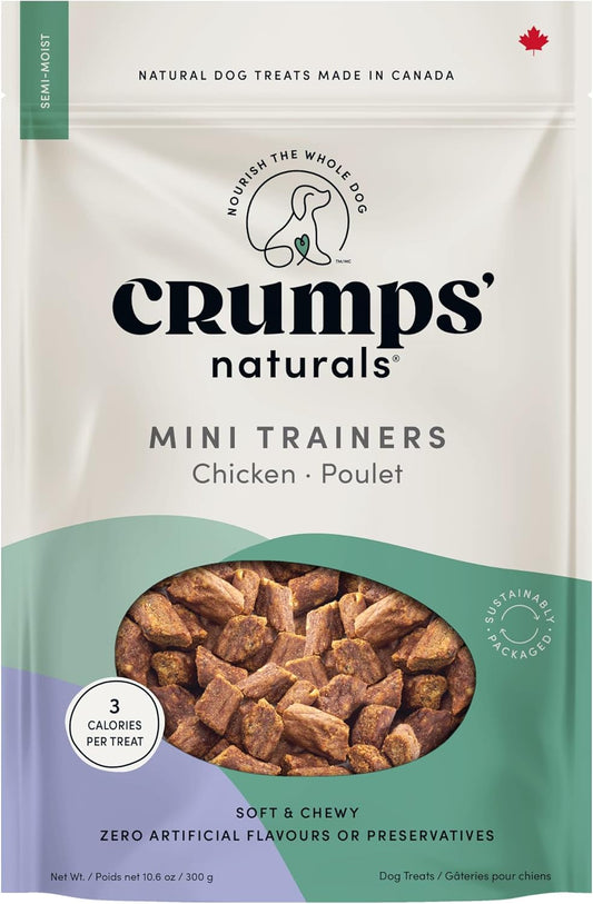 Crumps' Naturals Semi Moist Chicken Mini Trainers 10.6oz /3000g, Brown (MT-C-250)
