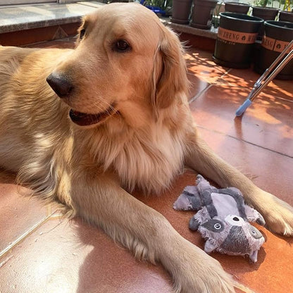 Jalousie 5 Pack Plush Toys Assortment Value Bundle Puppy Pet Mutt Squeak Toy for Medium Large Dogs (5 Pack Premium Corduroy) (1 Pack Large Plush Fox)