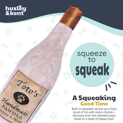 Huxley & Kent Funny Dog Toy w/Squeaker – Power Plush Squeaky Dog Toys for Small, Medium & Large Dogs – Soft Stuffed Animal for Indoor Play & Fetch - Toto's Pawdka, Small