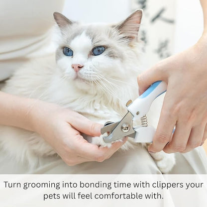 AIXINPET Dog & Cat Nail Clippers and Trimmers - with Free Nail File, Protective Guard to Avoid Over Cutting, Extra Sharp Blade - Suitable for Small to Large Dogs, Puppies, Birds and Rabbits (Large)