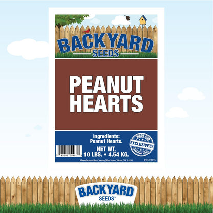 Backyard Seeds Peanut Hearts for Wild Birds 10 Pounds