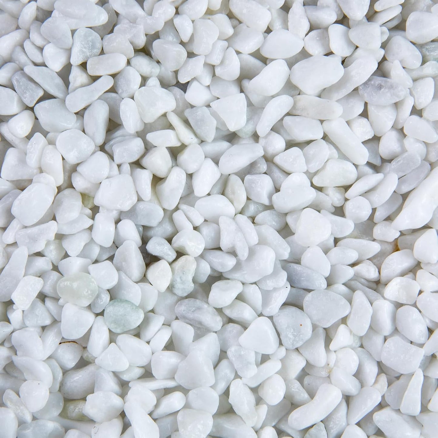 5lb Rocks Polished Silica Gravel for Plants Garden, Decorative Pebbles Ideal for Fish Tank, Vases, Succulents, Crafting, Home Decor and Garden Landscaping, Snow White(0.16-0.24”)