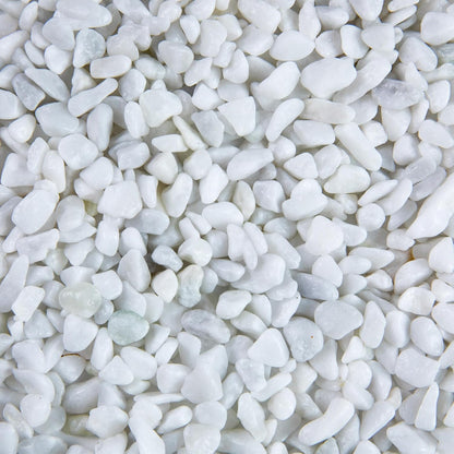 5lb Rocks Polished Silica Gravel for Plants Garden, Decorative Pebbles Ideal for Fish Tank, Vases, Succulents, Crafting, Home Decor and Garden Landscaping, Snow White(0.16-0.24”)