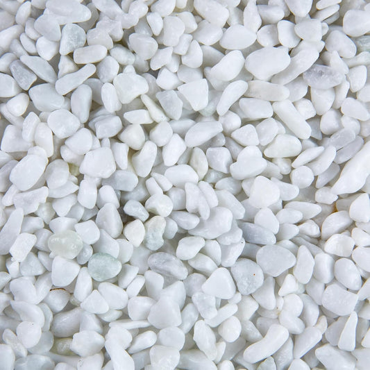 5lb Rocks Polished Silica Gravel for Plants Garden, Decorative Pebbles Ideal for Fish Tank, Vases, Succulents, Crafting, Home Decor and Garden Landscaping, Snow White(0.16-0.24”)