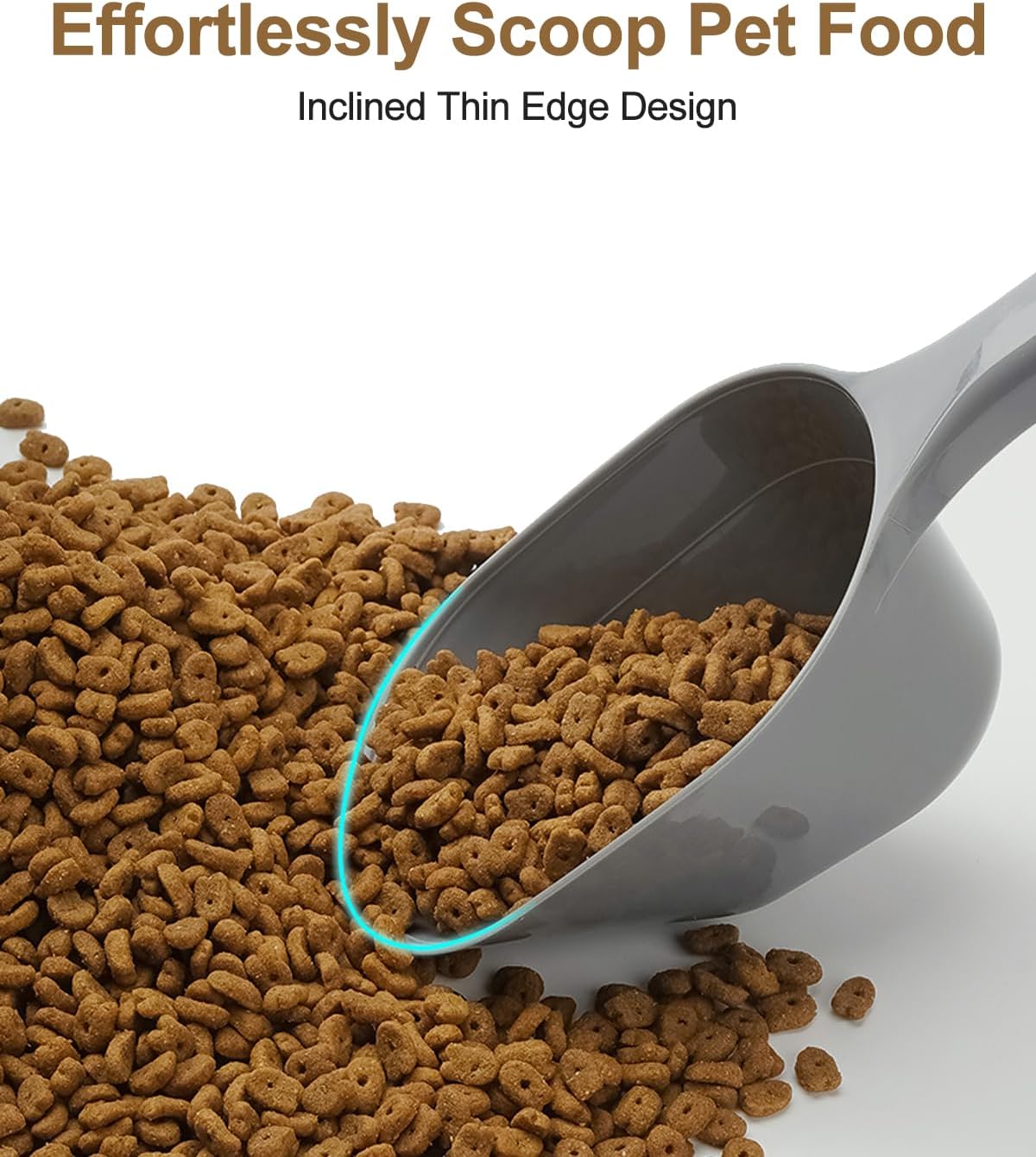 ANVS 3 Pack Dog Food Scoop Set, 1 Cup Dog Food Scoop Multi Purpose Plastic Pet Food Scoop Measure Cups for Dog,Puppy and Cat