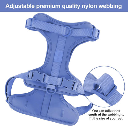 Wisedog No Pull Lightweight Dog Vest Harness with Soft and Comfortable Cushion, Breathable Mesh, for Small Medium Large Dogs Walking (L(Neck: 16.15"-20.86";Chest: 24.02"-38.19"), Blue)