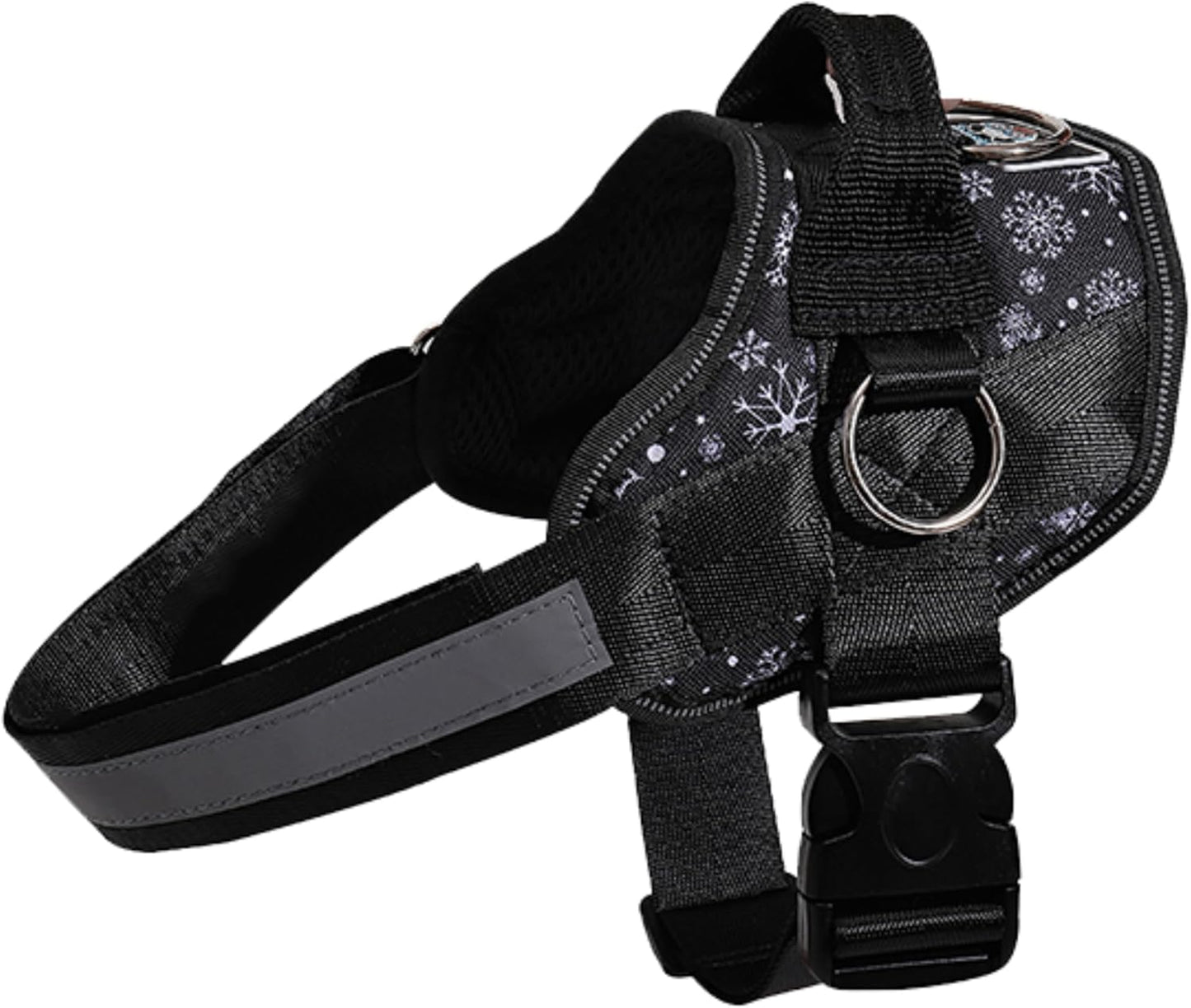 Joyride Basic Essential Dog Harness 1.0 - Small, Medium, Large Dogs, No-Pull Pet Vest with 3 Side Rings for Leash Placement, Adjustable for Training (Winter Snowflake, XS)