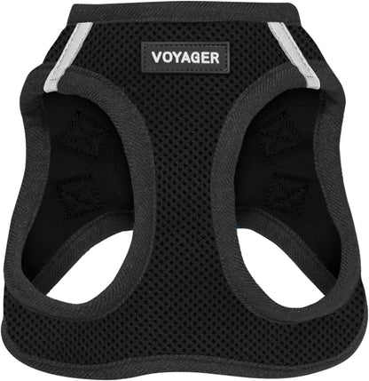 Voyager Step-In Air Dog Harness by Best Pet Supplies - All Weather Mesh Step in Vest Harness for Small and Medium Dogs, Black, size XL - Chest: 20.5 - 23"