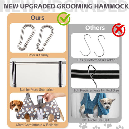 Dog Grooming Hammock with Nail Clippers/Nail Trimmers, Dog Grooming Harness for Nail Trimming, Pet Grooming Sling Helper for XL Large Dogs