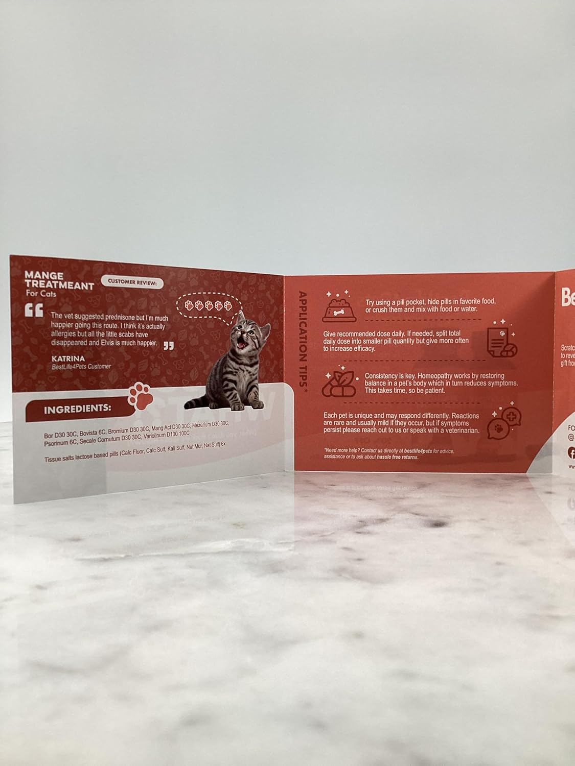 Mange Support & Cat Itchy Skin Relief - Naturally Soothes Red Sore Spots, Reduces Scratching, Excessive Grooming and Patchy Fur in Cats and Kittens Leaving a Healthier Coat (800 Small, Odorless Pills)