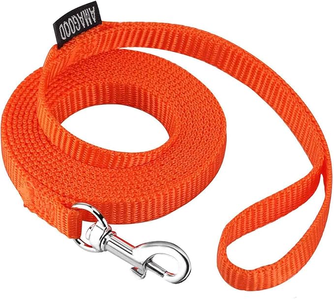 AMAGOOD 6 FT Cat Leashes, Strong Traditional Style Leash with Easy to Use Collar Hook,Cat Lead Great for Cats (3/8 in x 6 ft(Pack of 1), Orange)