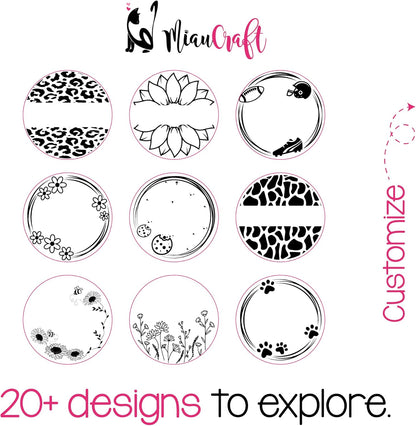 Super Customizable Pet Tags ID for Cats & Dogs | Cat tag: Durable Stainless Steel. Custom Engraved Dog Tags for Collars, Harnesses & Leashes | Many Fonts & Design (Champagne, Round)