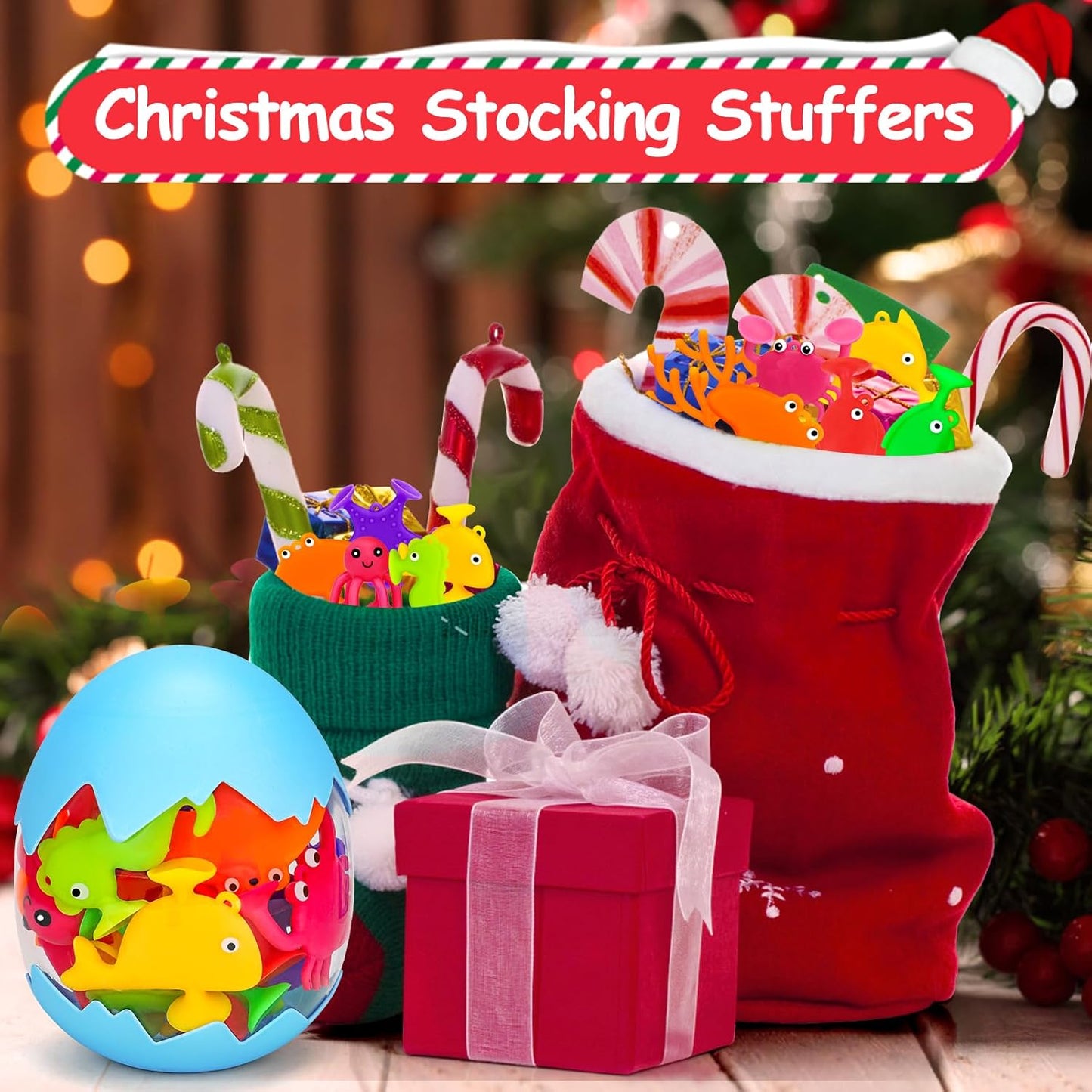 Toddler Suction Cup Bath Toys, Ocean Animal Bath Toys for Kids Ages 3-5 4-8 No Hole Mold Free Bathtub Toys for Toddlers 3-5 Kids Christmas Window Building Toys for 3 4 5 Year Old Boys Girls Gifts