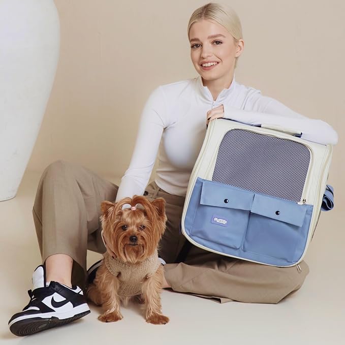 Cat Backpack Carrier Airline Approved – Breathable Pet Carrier Backpack for Small Dogs, Cats, Puppies, Rabbits – Travel Dog Backpack with Ventilated Design for Hiking, Outdoor, Car Trips