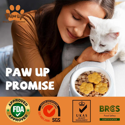 PAWUP Freeze Dried Cat & Dog Treats, Natural Quail Egg Yolk, High Fiber Pumpkin Added, High-Protein Pet Snacks for Coat & Gut Health, 3.5 oz