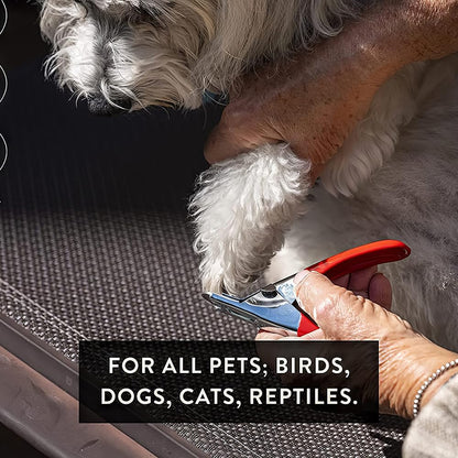 Pet Care Pedicure Kit for Dogs, Cats, Birds and Reptiles - Nail Clippers, File and Scissors Style Clippers Plus Case (3 Nail Clippers Plus Nail File)