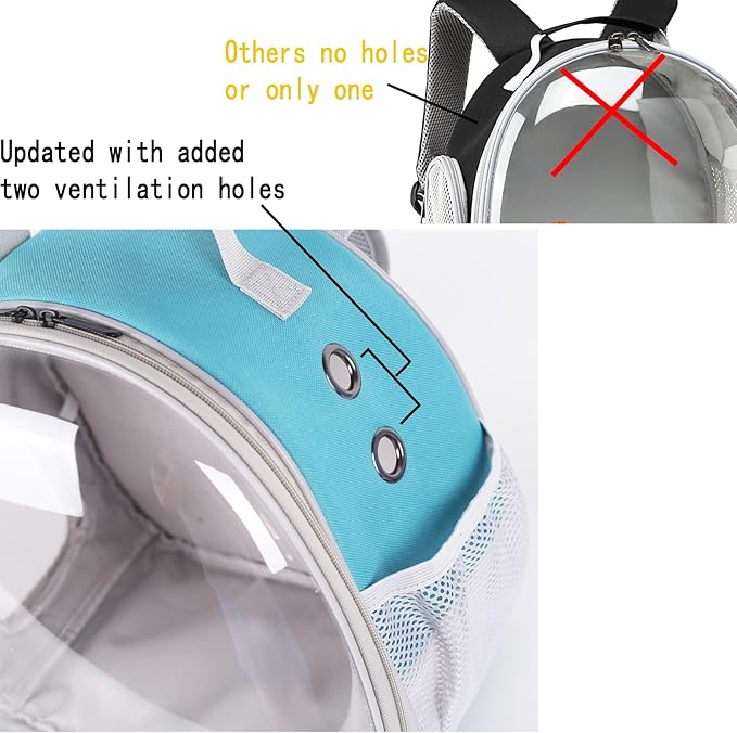 Bearded Dragon Backpack Carrier,Reptile Portable Backpack Carrier with Small Backpack Harness Leash Set,Space Capsule Clear Bubble Window Travel Backpack for Lizard Travel,Guinea Pig,Rabbit
