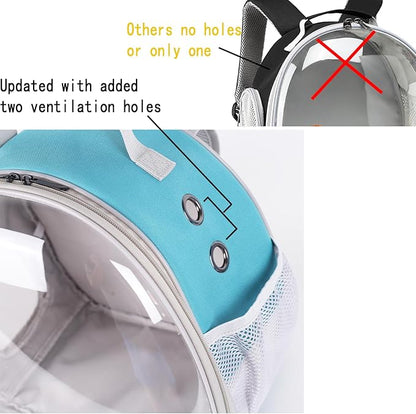 Leopard Gecko Backpack Carrier,Reptile Portable Backpack Carrier with Small Backpack Harness Leash Set,Space Capsule Clear Bubble Window Travel Backpack for Lizard Travel,Guinea Pig,Rabbit