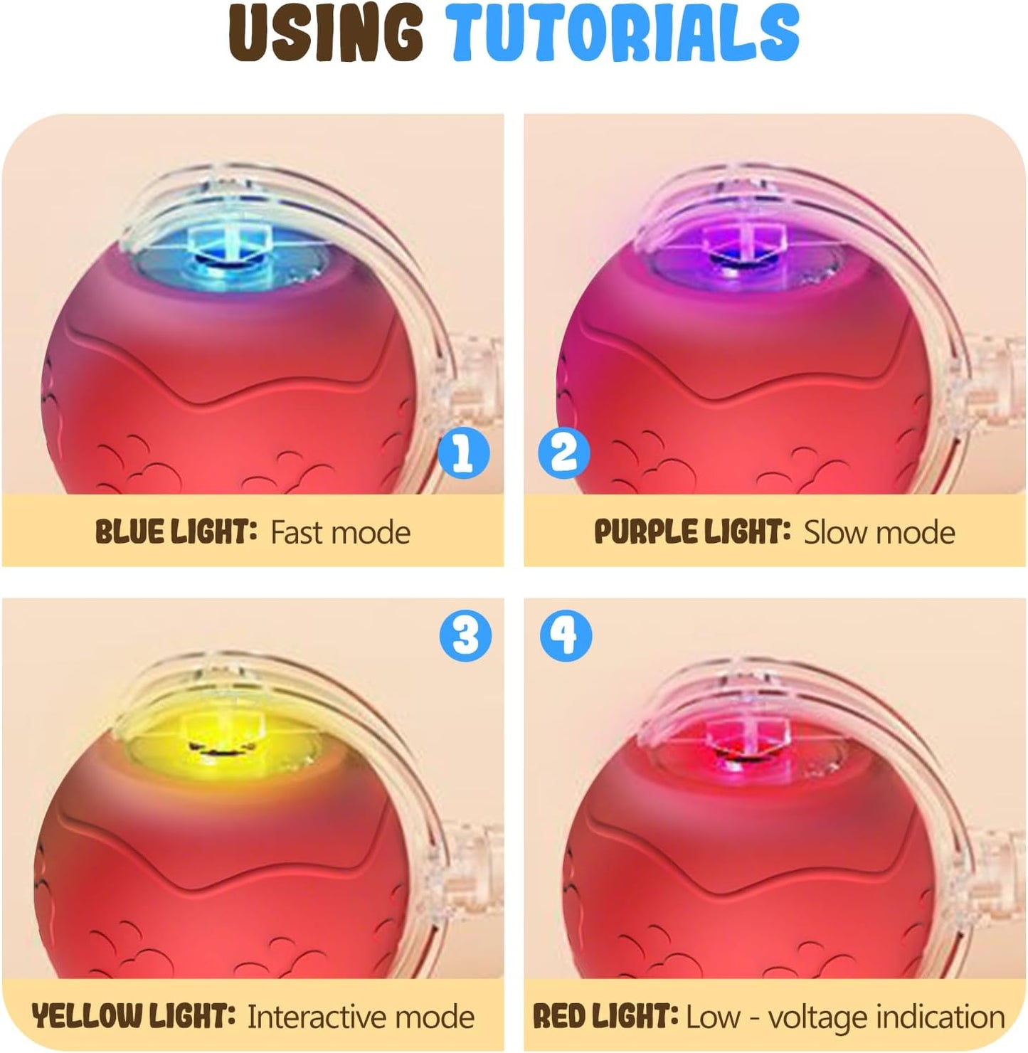 Interactive Cat Toy Balls, 2025 New Cat Toys for Bored Indoor Adult Cats Peppy Pet Ball for Cats (Grey)