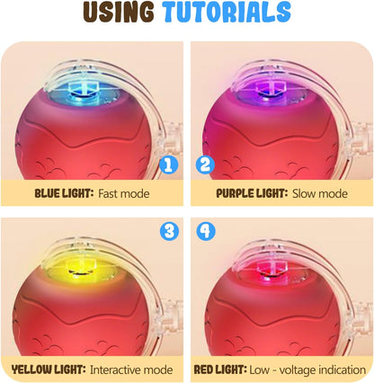 Interactive Cat Toy Balls, 2025 New Cat Toys for Bored Indoor Adult Cats Peppy Pet Ball for Cats (Yellow)