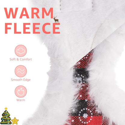 SCENEREAL Dog Christmas Harness Collar and Leash Set, Warm Fleece No Pull Puppy Vest Harnesses No Chock Adjustable Step in Small Pet Halter for Outdoor Walking Training, Black Red Plaid XS