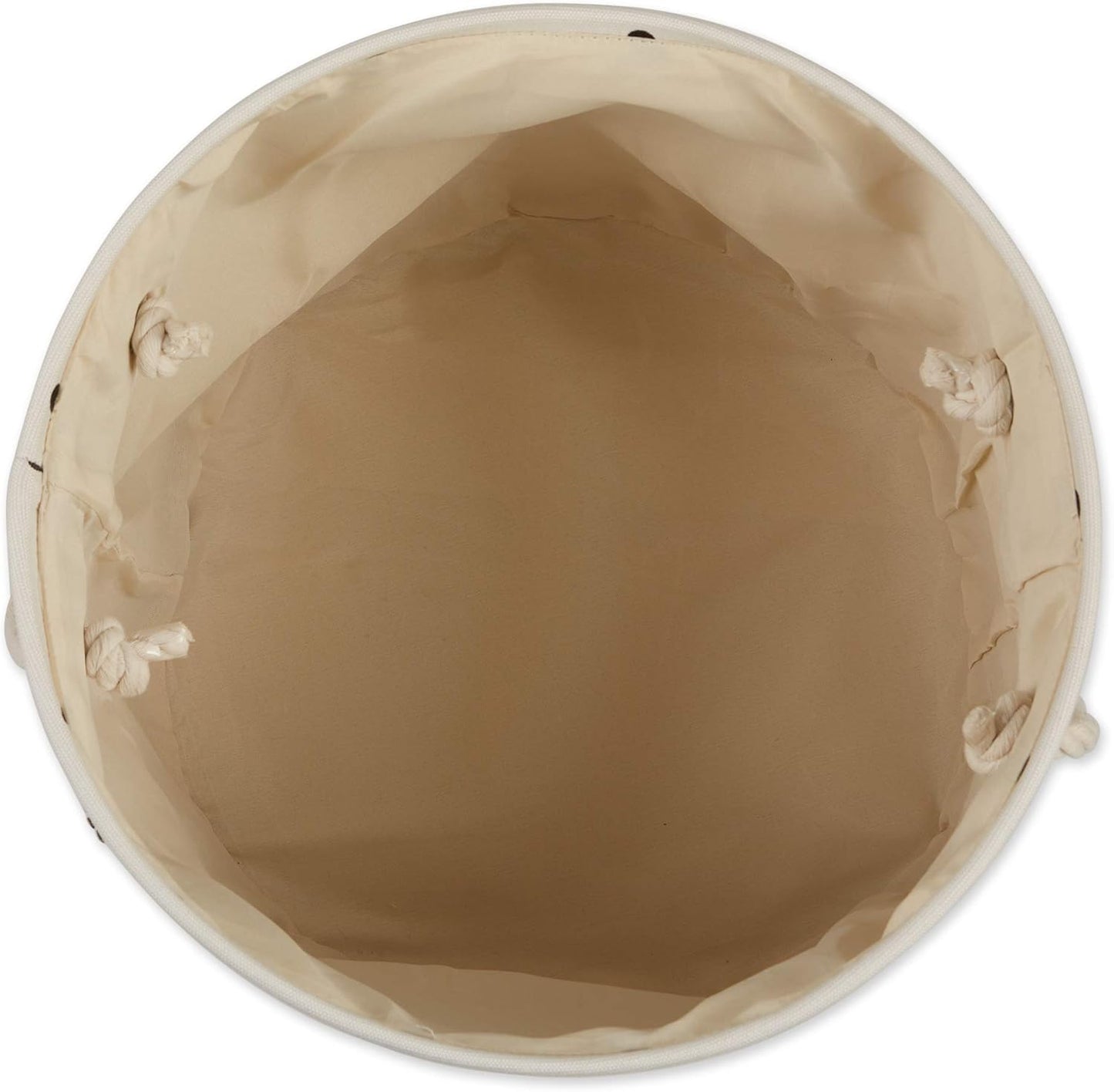 Bone Dry Pet Storage Collection Paw and Bone Print, Medium Round, 12x15x15", Black