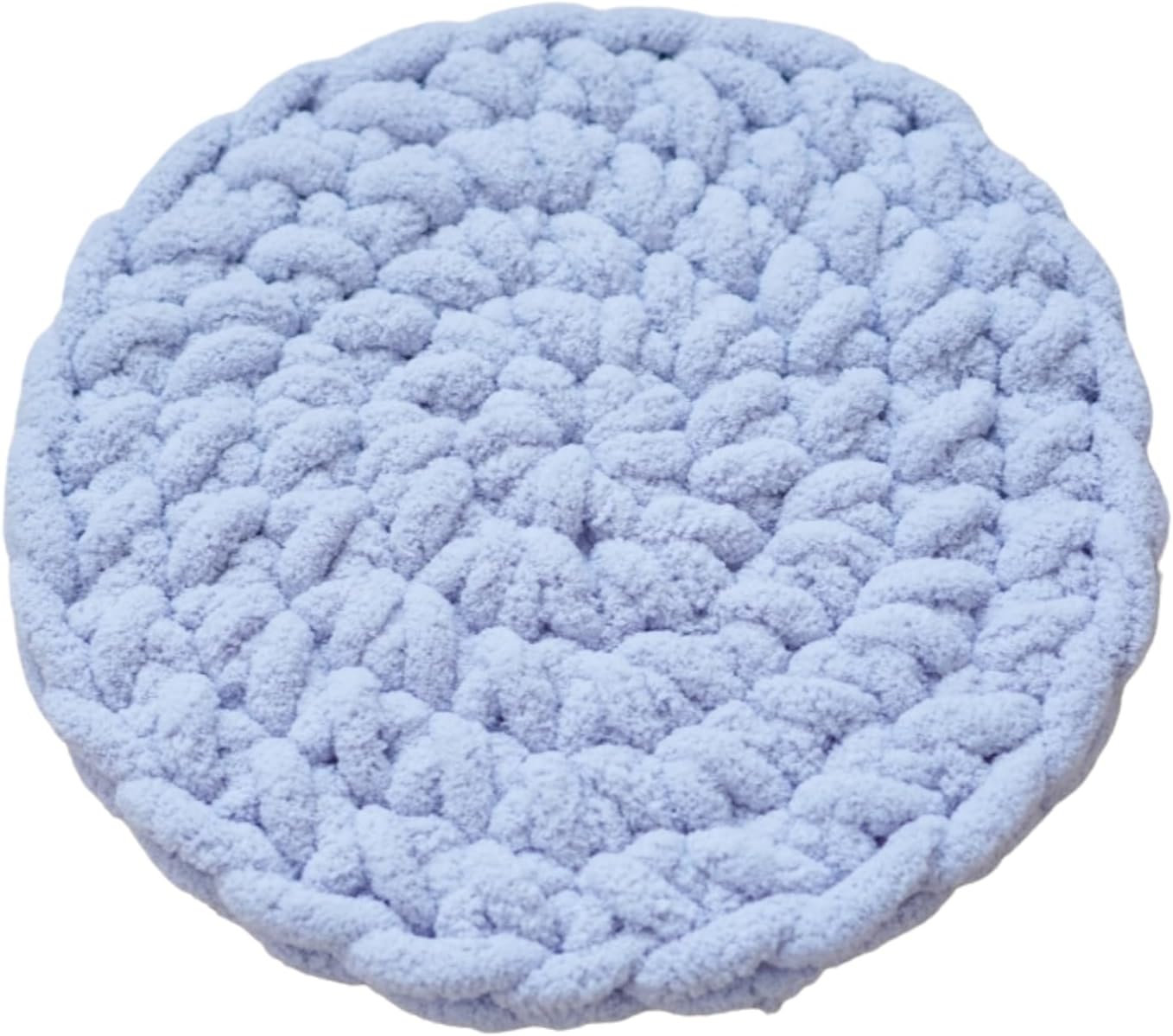 Cat Knitted Bed Mat, Extra-Soft Washable Warm Round Pads Cushions for Indoor Kittens, Cat Trees Towers, Perfect for Kneading and Sleeping (Blue,Small)