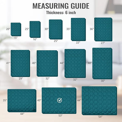 Nanbowang Waterproof Dog Bed Cover - Washable, Quilted Pet Pillow Replacement - Easy to Remove Hair - Lovely Puppy Bed for Dog/Cat 40x53x6