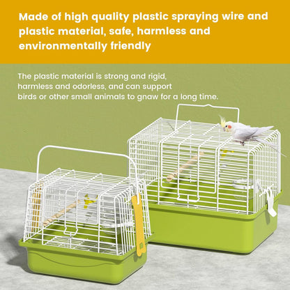 BAGHBPM Small Bird cage,Travel Cage for Birds and Small Animals, Parakeet cage,Bird Carrier Travel cage,Bird Travel cage, jaulas para pájaros,Green,(Size:S,M,L) (S)