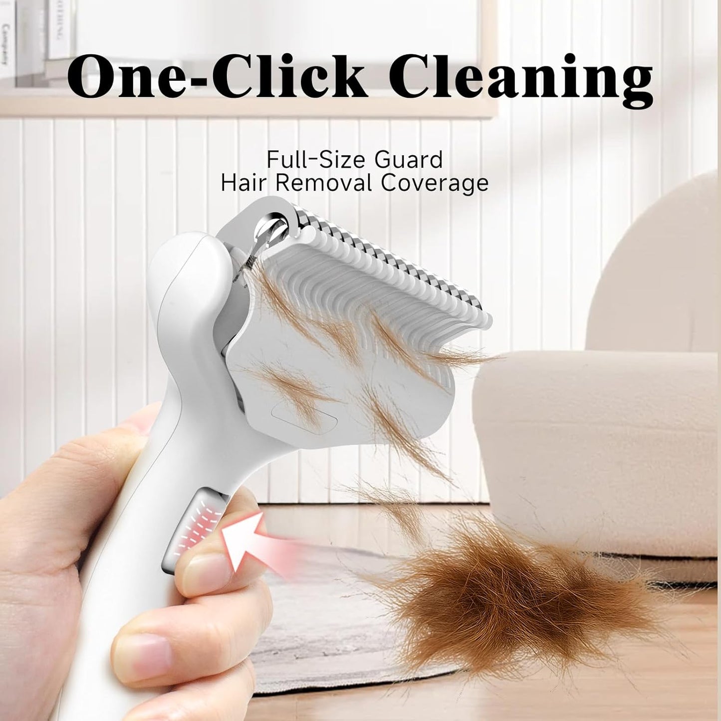 Pet Steam Brush for Dog & Cat - 3-in-1 Steam Grooming Slicker Brush & Undercoat Rake for Shedding - Self Cleaning Spray Comb with Mist for Long & Short Haired Pets - Includes Waterless Shampoo, Blue