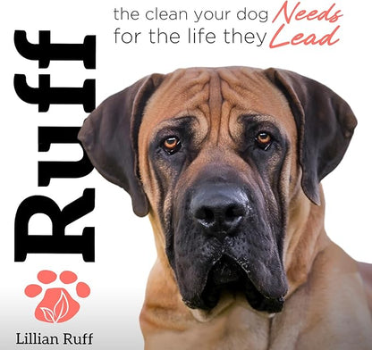 Ruff by Lillian Ruff No-Rinse Waterless Dog Shampoo Spray – Sandalwood Amber – Cleans, Conditions, Detangles & Deodorizes – Puppy & Cat Safe – USA Made (Gallon)